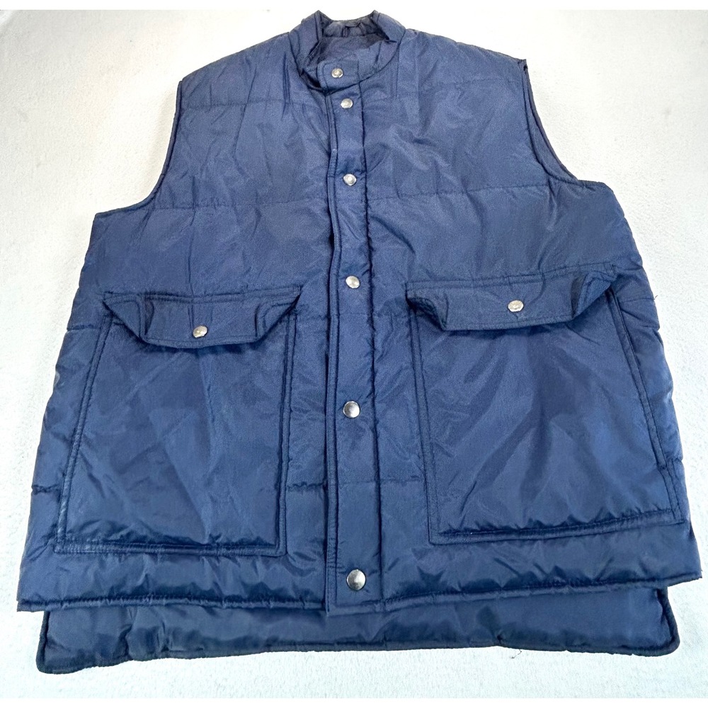 Continental Puffer Vest Men Large Navy Blue Gorpcore